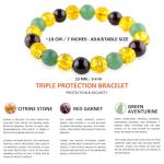 Protection Bracelet with Garnet, Aventurine, Citrine