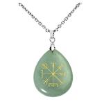 Viking Compass Crystal Necklace for Abundance