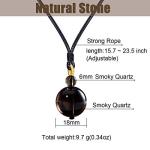 Smoky Quartz Pendant Necklace for Wealth and Energy