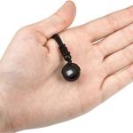 Lucky Black Obsidian Rainbow Eyes Pendant Necklace