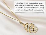 Clear Quartz Crystal Necklace for Manifesting Abundance