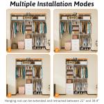 Stilar Closet System with Drawers, 5FT-8FT Closet Organizer System with Shelves & Expandable Hanging Rods, 96" Walk in Storage Closet System Wood, White