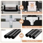 VTRIN Portable Closet for Hanging Clothes 67 Inch Wide Large Capacity Portable Wardrobe Closet with Cover, 4 Storage Shelves and 4 Hanging Rod Sturdy Free Standing Closet for Bedroom, Black