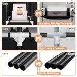 VTRIN Portable Closet, Large Capacity Portable Wardrobe with 2 Hanging Rods and 8 Storage Shelves, Sturdy Free Standing Closet Wardrobe for Hanging Clothes with Side Pockets, Black