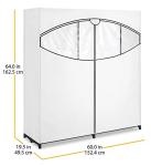 Whitmor Extra-Wide Clothes Closet, 60” with, White Cover