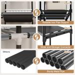 Neatrays Portable Closet, Freestanding Wardrobe Closet Organizers and Storage,Open Clothing Racks for Hanging Clothes with 4 Shelves and 2 Hanging Rods，47.8x15.8x63.4 Inches