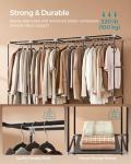SONGMICS Portable Closet, Wardrobe Closet Organizer with Cover, 4 Hanging Rods and Shelves, 4 Side Pockets, 66.9 x 17.7 x 65.7 Inches, Large Capacity for Bedroom, Living Room, Ink Black URYG094B02