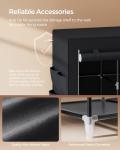 SONGMICS Portable Closet, Wardrobe Closet Organizer with Cover, 4 Hanging Rods and Shelves, 4 Side Pockets, 66.9 x 17.7 x 65.7 Inches, Large Capacity for Bedroom, Living Room, Ink Black URYG094B02