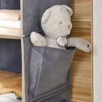 YOUDENOVA Hanging Closet Organizer and Storage, 6-Shelf Closet Hanging Storage Shelves, Grey