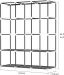 LOKEME Portable Closet, Portable Closets for Hanging Clothes with 3 Hanging Rods and 6 Storage Shelves and 4 Side Pockets, Black Wardrobe Closet Easy to Assemble and Strong and Stable