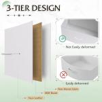 WLIVE 9-Drawer Dresser, Fabric Storage Tower for Bedroom, Hallway, Closet, Tall Chest Organizer Unit for Bedroom with Fabric Bins, Steel Frame, Wood Top, Easy Pull Handle, White