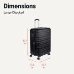 Amazon Basics 30" Hardside Large Checked Luggage, Hardshell Suitcase With Wheels, Expandable For Up to 15% More Space, With Scratch-Resistant Surface, Four Multi-directional Wheels, Black