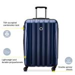 DELSEY PARIS Helium Aero Hardside Expandable Luggage with Spinner Wheels, Blue Cobalt, Checked-Medium 24 Inch