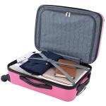 Travelers Club Chicago Hardside Expandable Spinner Luggages, Hot Pink, 20" Carry-On, HS-20720-EX-690N