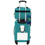 Wrangler Smart Luggage Cup Holder and USB Port, Teal, 2 Piece Set