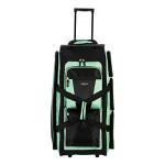 Travelers Club Xpedition 30 Inch Multi-Pocket Upright Rolling Duffel Bag, Seafoam, 30" Suitcase