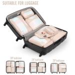 Veken 8 Set Packing Cubes for Travel, Beach Vacation Essentials Accessories for Cruise Ship, Suitcase Organizer Bags for Luggage with Hanging Toiletry & Shoe Bag, Birthday Gifts for Women Mom Her