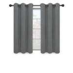 Easy-Going Blackout Curtains for Bedroom, Solid Thermal Insulated Grommet and Noise Reduction Window Drapes, Room Darkening Curtains for Living Room, 2 Panels(42x63 in, Gray)