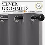 NICETOWN Thermal Insulated Grommet Blackout Curtains for Bedroom (2 Panels, W42 x L63 -Inch, Grey)