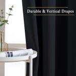 NICETOWN Black Out Curtains for Bedroom 84 inches Long - Light Reducing Thermal Insulated Solid Grommet Curtains/Panels/Drapes for Living Room (Set of 2, W52 x L84)