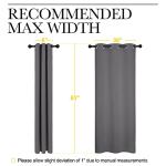 NICETOWN Thermal Insulated Grommet Blackout Curtains for Bedroom (2 Panels, W42 x L63 -Inch, Grey)