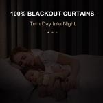 100% Blackout Shield Linen Blackout Curtains for Bedroom 84 Inches Long, Back Tab/Rod Pocket Living Room Drapes, Thermal Insulated Blackout Curtains 2 Panels Set, 50" W x 84" L, Cream