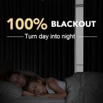 H.VERSAILTEX Linen 100% Blackout Curtains for Bedroom Full Light Blocking Curtains, Textured Window Curtain for Living Room 84 inch Grommet, Energy Efficient Curtains White Liner(2 Panels, Natural)