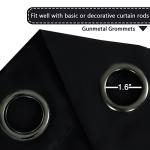 H.VERSAILTEX Blackout Patio Curtains 100 x 84 Inches for Sliding Door Extral Wide Blackout Curtain Panels Thermal Insulated Room Divider - Grommet Top, 7' Tall by 8.5' Wide - Jet Black