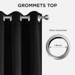 Joydeco 84 Inch Blackout Curtains for Bedroom - Thermal Insulated Room Darkening Light Blocking Curtains with Grommets, Noise Reducing & Wrinkle-Free Drapes for Living Room Windows, 2 Panels