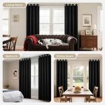 Joydeco 84 Inch Blackout Curtains for Bedroom - Thermal Insulated Room Darkening Light Blocking Curtains with Grommets, Noise Reducing & Wrinkle-Free Drapes for Living Room Windows, 2 Panels