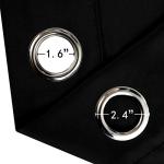 LEMOMO Blackout Curtains 52 x 84 inch Black Curtains Set of 2 Panels Thermal Insulated Room Darkening Bedroom Curtains