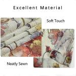 OWENIE Crushed Sheer Curtains 63 Inches Length 2 Panels Set, Sheer Floral Curtians with printed Design, Printing Drapes on Sheers for Living Room, Rod Pocket Light Filtering Window Sheers 42" W x 63"L