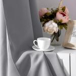 HOMEIDEAS Blackout Curtains for Bedroom 52 X 84 Inch Long 2 Panels Set Light Grey/Gray Room Darkening Curtains/Drapes, Soundproof Thermal Grommet Window Curtains for Living Room