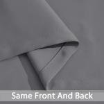 Yakamok Room Darkening Gray Blackout Curtains, Light Blocking Thermal Insulated Grommet Drapes for Bedroom Living Room, 52W x 84L, Grey Curtains, 2 Panels, 2 Tie Backs Included