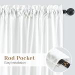HOMEIDEAS Non-See-Through White Privacy Sheer Curtains 52 X 84 Inches Long 2 Panels Sheer Curtains Light Filtering Window Curtains Drapes for Bedroom Living Room