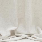 MYSKY HOME Linen Curtains for Living Room, Natural Semi Sheer Curtains & Drapes 84 inches Length 2 Panels Set Farmhouse Country Boho Style Back Tab Draperies for Sliding Glass Door, 50" Wide, Linen