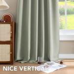 H.VERSAILTEX Blackout Curtains Thermal Insulated Window Treatment Panels Room Darkening Blackout Drapes for Living Room Back Tab/Rod Pocket Bedroom Draperies, 52 x 84 Inch, Light Sage, 2 Panels