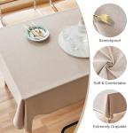 AUSSPVOCT Textured Polyester Tablecloth Rectangle 52x70 Waterproof Spill-Proof Wipeable Table Cloth Wrinkle Free Dining Table Cover for Birthday Farmhouse Spring Tablecloths Up to 36‘'X54''