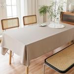 AUSSPVOCT Textured Polyester Tablecloth Rectangle 52x70 Waterproof Spill-Proof Wipeable Table Cloth Wrinkle Free Dining Table Cover for Birthday Farmhouse Spring Tablecloths Up to 36‘'X54''