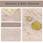 AUSSPVOCT Textured Polyester Tablecloth Rectangle 52x70 Waterproof Spill-Proof Wipeable Table Cloth Wrinkle Free Dining Table Cover for Birthday Farmhouse Spring Tablecloths Up to 36‘'X54''