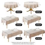 AUSSPVOCT Textured Polyester Tablecloth Rectangle 52x70 Waterproof Spill-Proof Wipeable Table Cloth Wrinkle Free Dining Table Cover for Birthday Farmhouse Spring Tablecloths Up to 36‘'X54''