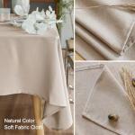 AUSSPVOCT Textured Polyester Tablecloth Rectangle 52x70 Waterproof Spill-Proof Wipeable Table Cloth Wrinkle Free Dining Table Cover for Birthday Farmhouse Spring Tablecloths Up to 36‘'X54''