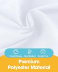 Niuara White Fabric Rectangle Table Cloth - 6 Pack, 60" × 102" Washable Tablecloth for 5FT Tables, Wrinkle-Resistant & Heat-Proof Table Cover for Weddings, Dinners & Parties