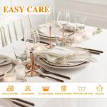 WIGENIUS 6 Pack White Table Cloth Rectangle Tablecloths 60X102 Inch,Polyester Table Cloth for 6 Foot Rectangle Tables,Wrinkle Resistant Washable Fabric Table Covers for Party,Wedding Banquet
