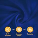 BRILLMAX 6 Pack Navy Blue Round Tablecloths 120 Inch - Circle Bulk Linen Polyester Fabric Washable Table Cloth Covers for Wedding Reception Banquet Birthday Party Buffet Restaurant