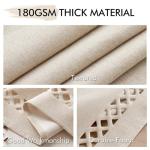 MIULEE Natural Thick Polyester Rectangle Tablecloth with Decorative Cutouts Waterproof Stain Resistant Table Cloth Farmhouse Table Cover for Thanksgiving Dining Party Camping, 52 x 70 inch