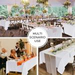 Fitable 8 Pack Table Cloth Rectangle Table: Stain and Wrinkle Resistant Tablecloth Rectangular, Washable Polyester Tablecloths for Wedding Party Dining Banquet Event Catering(White, 70x120 Inch)