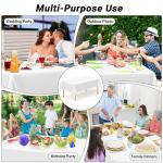 4 Packs White Plastic Tablecloth, Sturdy Disposable Table Cloth, 54 X 108 Inches Paper Table Cloths for Parties Disposable, Effortless Cleanup for Picnic Table Cloths Parties Birthday and Any Occasion