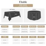 Fitable 8 Pack Table Cloth Rectangle Table: Stain and Wrinkle Resistant Tablecloth Rectangular, Washable Polyester Tablecloths for Wedding Party Dining Banquet Event Catering(White, 70x120 Inch)