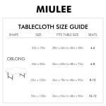 MIULEE Natural Thick Polyester Rectangle Tablecloth with Decorative Cutouts Waterproof Stain Resistant Table Cloth Farmhouse Table Cover for Thanksgiving Dining Party Camping, 52 x 70 inch